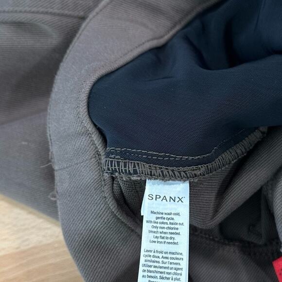 Spanx Jean-ish Ankle Leggings twill Brown size small - Picture 7 of 9